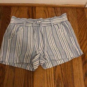 White and blue stripe shorts